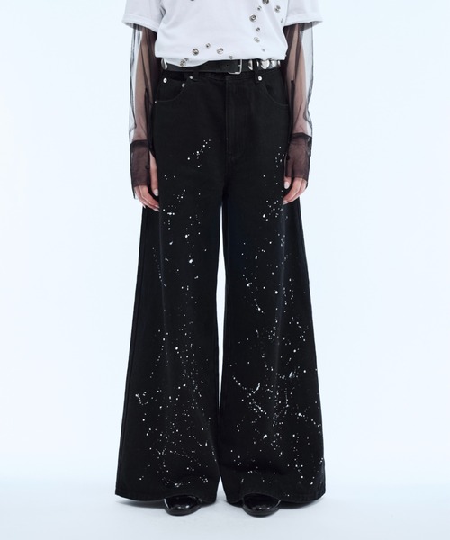 seyto（セイト）の「Hand paint wide buggy flare denim pants / ハンドペイントワイドバギーデニムパンツ（デニムパンツ・メンズ・ホワイト/ブラック・1/2/3）」の14枚目の写真