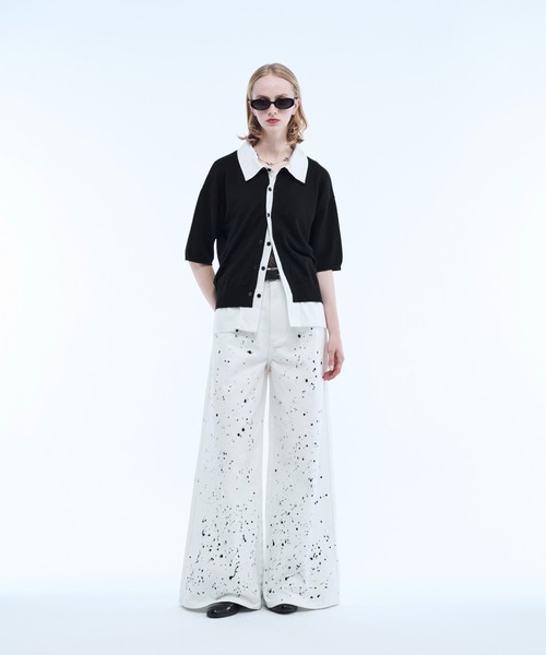seyto（セイト）の「Hand paint wide buggy flare denim pants / ハンドペイントワイドバギーデニムパンツ（デニムパンツ・メンズ・ホワイト/ブラック・1/2/3）」の16枚目の写真