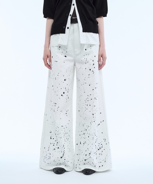 seyto（セイト）の「Hand paint wide buggy flare denim pants / ハンドペイントワイドバギーデニムパンツ（デニムパンツ・メンズ・ホワイト/ブラック・1/2/3）」の17枚目の写真