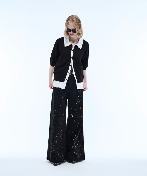 seyto（セイト）の「Hand paint wide buggy flare denim pants / ハンドペイントワイドバギーデニムパンツ（デニムパンツ・メンズ・ホワイト/ブラック・1/2/3）」の18枚目の写真