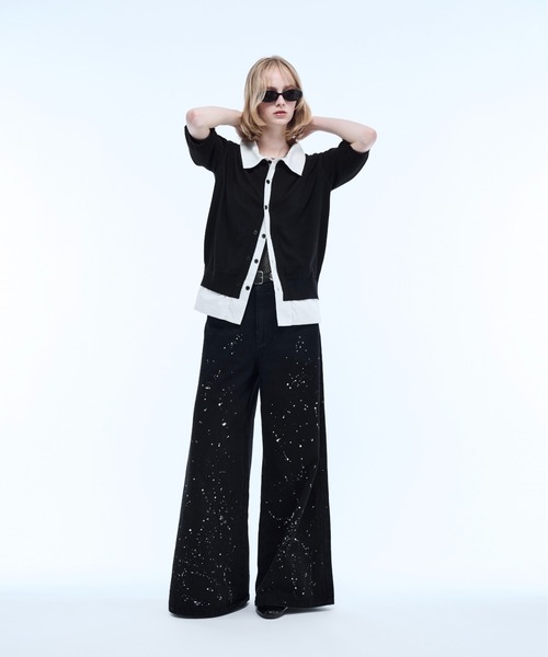 seyto（セイト）の「Hand paint wide buggy flare denim pants / ハンドペイントワイドバギーデニムパンツ（デニムパンツ・メンズ・ホワイト/ブラック・1/2/3）」の19枚目の写真