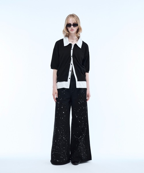 seyto（セイト）の「Hand paint wide buggy flare denim pants / ハンドペイントワイドバギーデニムパンツ（デニムパンツ・メンズ・ホワイト/ブラック・1/2/3）」の20枚目の写真