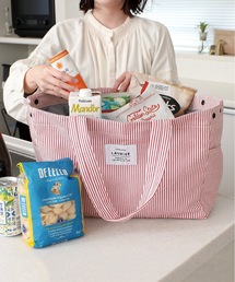 COMMON WARE（コモンウェアー）の「EC:LAURIER / ローリエ保冷ショッピングバッグ　ヒッコリー（お弁当箱）」