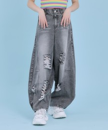 ANAP GiRL（アナップガール）の「ハートペイント クラッシュ バレルデニムパンツ（デニムパンツ）」