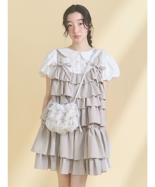 merry jenny（メリージェニー）の「butterfly laceポシェット（ショルダーバッグ・レディース・ベージュ/ブルー・FREE）」の7枚目の写真