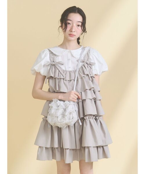 merry jenny（メリージェニー）の「butterfly laceポシェット（ショルダーバッグ・レディース・ベージュ/ブルー・FREE）」の8枚目の写真