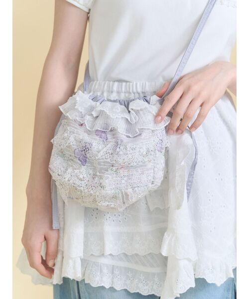 merry jenny（メリージェニー）の「butterfly laceポシェット（ショルダーバッグ・レディース・ベージュ/ブルー・FREE）」の12枚目の写真