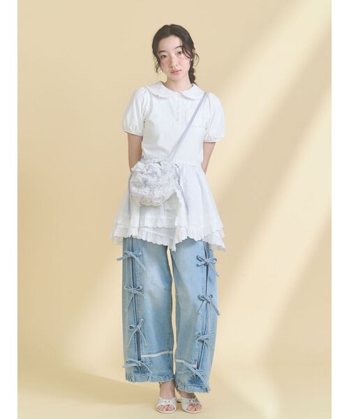 merry jenny（メリージェニー）の「butterfly laceポシェット（ショルダーバッグ・レディース・ベージュ/ブルー・FREE）」の13枚目の写真