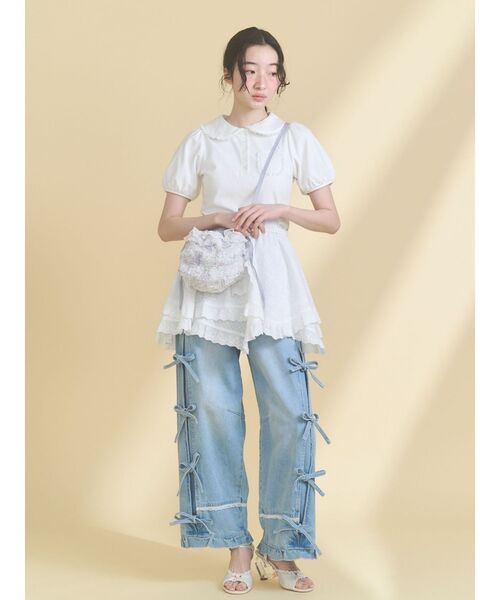 merry jenny（メリージェニー）の「butterfly laceポシェット（ショルダーバッグ・レディース・ベージュ/ブルー・FREE）」の14枚目の写真