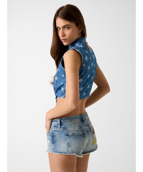GUESS JEANS × HYSTERIC GLAMOUR Denim Front Tie Top シャツ | GUESS 