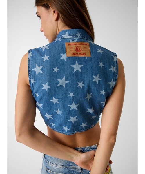GUESS JEANS × HYSTERIC GLAMOUR Denim Front Tie Top シャツ | GUESS