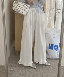 ハイウエストフリルパンツ