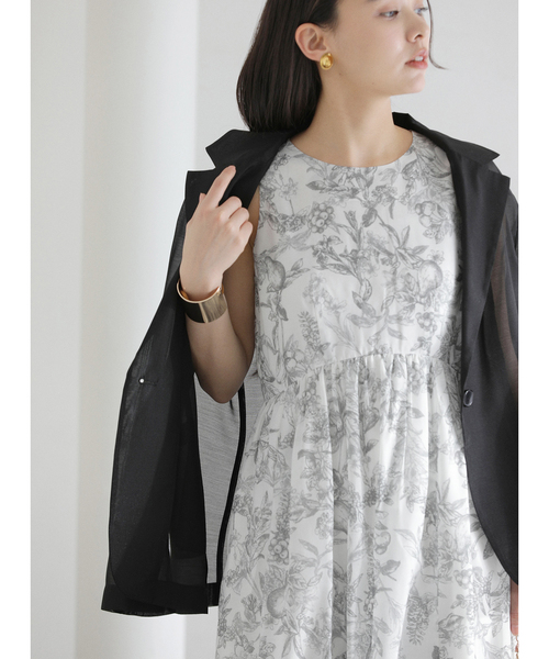 La TOTALITE（ラトータリテ）の「【洗える】フルーツジュイプリントワンピース（ワンピース・レディース・ブラウン/レモンイエロー・36/38）」の6枚目の写真