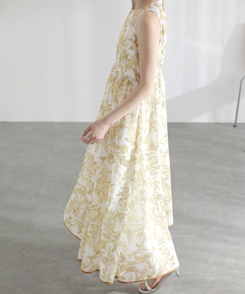 La TOTALITE（ラトータリテ）の「【洗える】フルーツジュイプリントワンピース（ワンピース・レディース・ブラウン/レモンイエロー・36/38）」の13枚目の写真