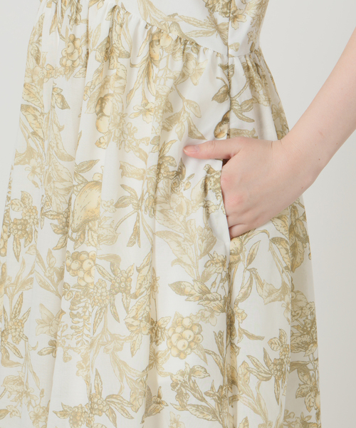 La TOTALITE（ラトータリテ）の「【洗える】フルーツジュイプリントワンピース（ワンピース・レディース・ブラウン/レモンイエロー・36/38）」の21枚目の写真