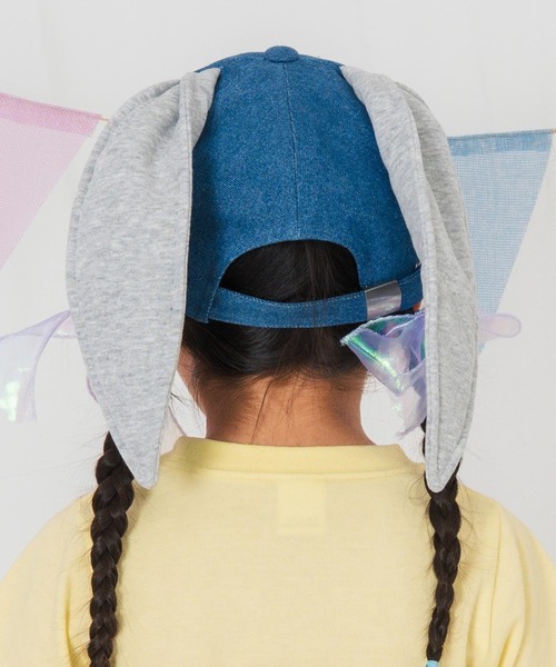 ANAP kids(アナップキッズ)の「ウサ耳 キャップ(キャップ・キッズ・ブラック/ブルー・F)」の13枚目の写真