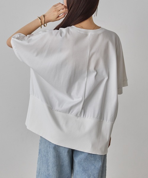 hunch（ハンチ）の「コンパクトスムース オーバー無地Tシャツ（Tシャツ/カットソー・レディース・ブルー/オフホワイト/ブラック・FREE）」の17枚目の写真