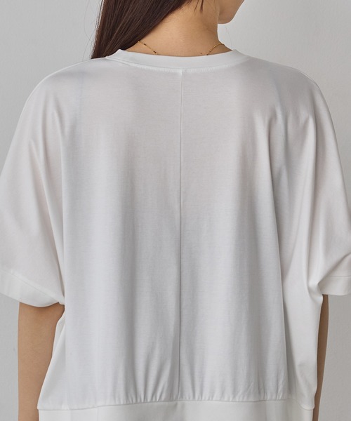 hunch（ハンチ）の「コンパクトスムース オーバー無地Tシャツ（Tシャツ/カットソー・レディース・ブルー/オフホワイト/ブラック・FREE）」の20枚目の写真