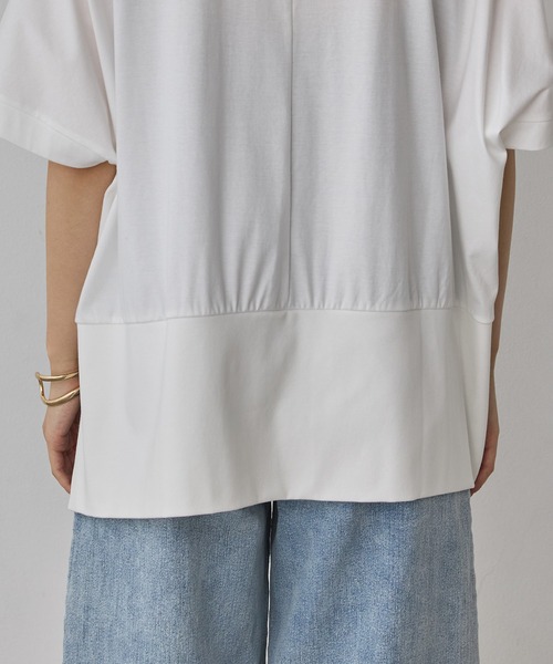 hunch（ハンチ）の「コンパクトスムース オーバー無地Tシャツ（Tシャツ/カットソー・レディース・ブルー/オフホワイト/ブラック・FREE）」の22枚目の写真
