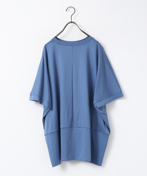 hunch（ハンチ）の「コンパクトスムース オーバー無地Tシャツ（Tシャツ/カットソー・レディース・ブルー/オフホワイト/ブラック・FREE）」の10枚目の写真