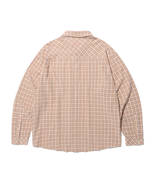AECA（エイカ）の「PAINTED CHECK SHIRT-PINK（シャツ/ブラウス・レディース・その他・S/M/L）」の10枚目の写真