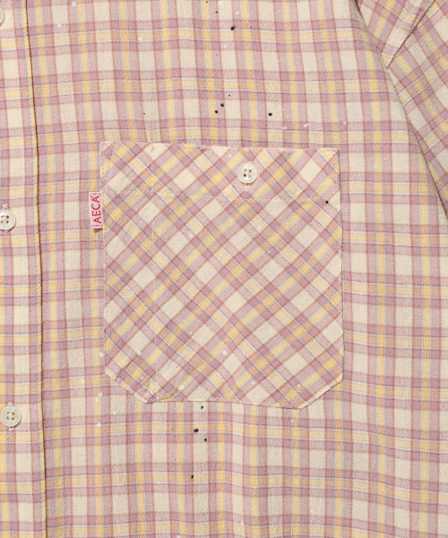 AECA（エイカ）の「PAINTED CHECK SHIRT-PINK（シャツ/ブラウス・レディース・その他・S/M/L）」の2枚目の写真