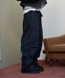 LEATHERY（レザリー）の「パラシュートワイドカーゴパンツ [COTTON BLACK]（スウェットパンツ）」