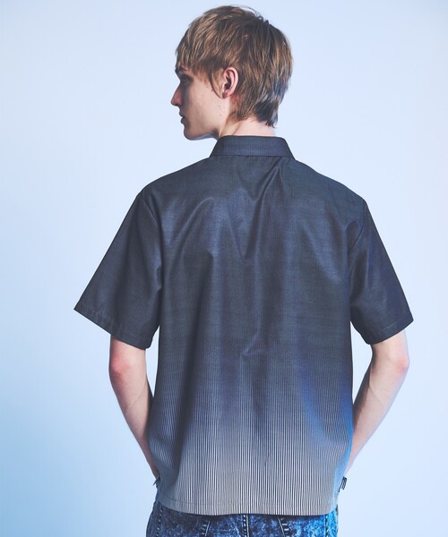 5351 POUR LES HOMMES(ゴーサンゴーイチプールオム)の「グラデーション ストライプシャツ(シャツ/ブラウス・メンズ・グリーン/ブラック・48/46/44/50)」の12枚目の写真