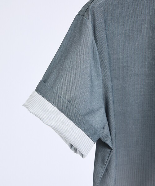 5351 POUR LES HOMMES(ゴーサンゴーイチプールオム)の「グラデーション ストライプシャツ(シャツ/ブラウス・メンズ・グリーン/ブラック・48/46/44/50)」の15枚目の写真