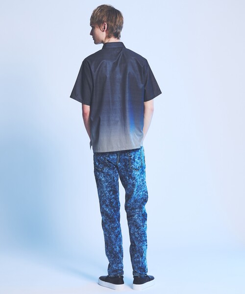 5351 POUR LES HOMMES(ゴーサンゴーイチプールオム)の「グラデーション ストライプシャツ(シャツ/ブラウス・メンズ・グリーン/ブラック・48/46/44/50)」の7枚目の写真
