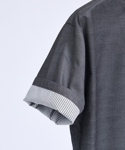 5351 POUR LES HOMMES(ゴーサンゴーイチプールオム)の「グラデーション ストライプシャツ(シャツ/ブラウス・メンズ・グリーン/ブラック・48/46/44/50)」の11枚目の写真