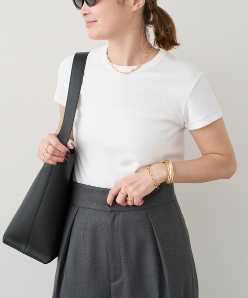 Deuxieme Classe（ドゥーズィエムクラス）の「*追加 AESTHETIC クルーネック  Tシャツ（Tシャツ/カットソー・レディース・ブラック/ホワイト・36/38）」の14枚目の写真