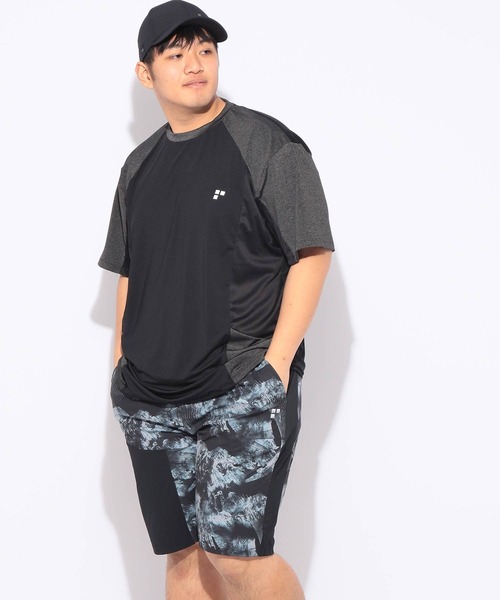 EXCELLENT FINE(エクセレント ファイン)の「Tシャツ 半袖 カチオン杢 切替 メンズ 大きいサイズ ドライ ストレッチ クルーネック カットソー EXCELLENT FINE (エクセレントファイン)(Tシャツ/カットソー・メンズ・ダークグレー/ネイビー/ブラック・X1(3L~4L)/X2(4L~5L)/X3(6L~7L))」の10枚目の写真