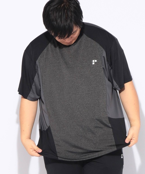 EXCELLENT FINE(エクセレント ファイン)の「Tシャツ 半袖 カチオン杢 切替 メンズ 大きいサイズ ドライ ストレッチ クルーネック カットソー EXCELLENT FINE (エクセレントファイン)(Tシャツ/カットソー・メンズ・ダークグレー/ネイビー/ブラック・X1(3L~4L)/X2(4L~5L)/X3(6L~7L))」の20枚目の写真