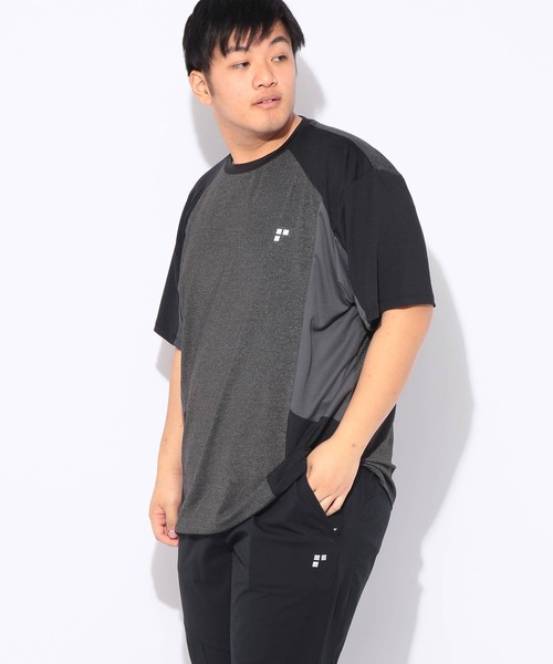 EXCELLENT FINE(エクセレント ファイン)の「Tシャツ 半袖 カチオン杢 切替 メンズ 大きいサイズ ドライ ストレッチ クルーネック カットソー EXCELLENT FINE (エクセレントファイン)(Tシャツ/カットソー・メンズ・ダークグレー/ネイビー/ブラック・X1(3L~4L)/X2(4L~5L)/X3(6L~7L))」の21枚目の写真