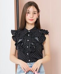 WILLSELECTION（ウィルセレクション）の「ラッフルフリルノースリーブブラウス（シャツ/ブラウス）」