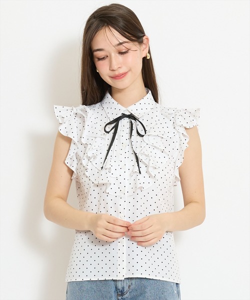 WILLSELECTION(ウィルセレクション)の「ラッフルフリルノースリーブブラウス(シャツ/ブラウス・レディース・オフホワイト/ホワイト系その他/ブラック系その他・FREE)」の21枚目の写真