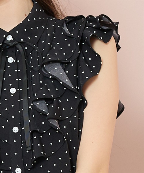 WILLSELECTION(ウィルセレクション)の「ラッフルフリルノースリーブブラウス(シャツ/ブラウス・レディース・オフホワイト/ホワイト系その他/ブラック系その他・FREE)」の15枚目の写真