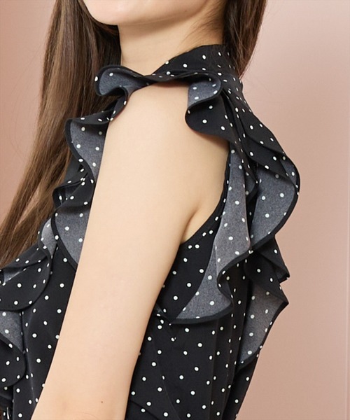 WILLSELECTION(ウィルセレクション)の「ラッフルフリルノースリーブブラウス(シャツ/ブラウス・レディース・オフホワイト/ホワイト系その他/ブラック系その他・FREE)」の16枚目の写真