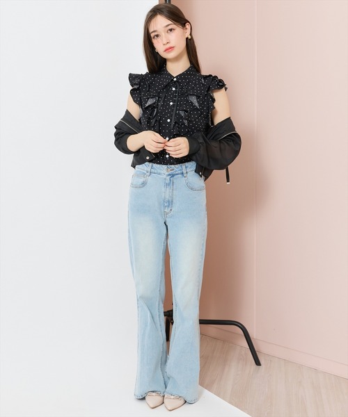 WILLSELECTION(ウィルセレクション)の「ラッフルフリルノースリーブブラウス(シャツ/ブラウス・レディース・オフホワイト/ホワイト系その他/ブラック系その他・FREE)」の11枚目の写真