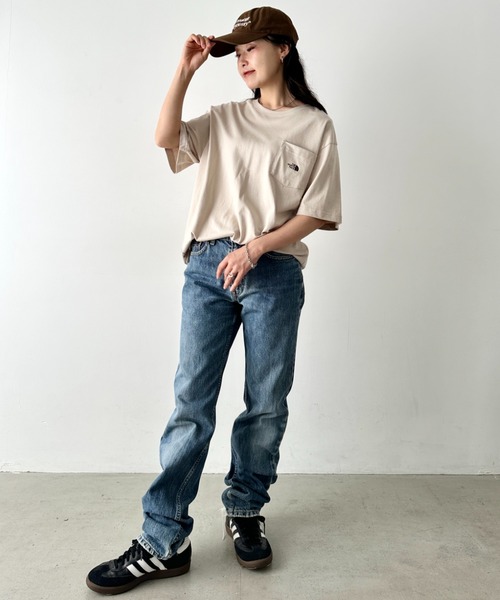 THE NORTH FACE(ザノースフェイス)の「THE NORTH FACE(ザ・ノースフェイス)/ワンポイントロゴプリント クルーネック 半袖 コットン Tシャツ ポケT/M'S ESSENCE S/S R/TEE(Tシャツ/カットソー・レディース・ブラック/ライトベージュ/ミント/ホワイト・M/L/XL/XXL)」の18枚目の写真