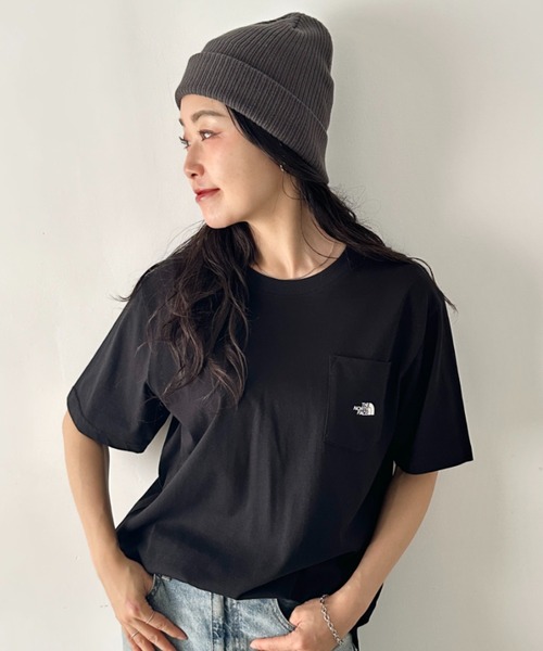 THE NORTH FACE(ザノースフェイス)の「THE NORTH FACE(ザ・ノースフェイス)/ワンポイントロゴプリント クルーネック 半袖 コットン Tシャツ ポケT/M'S ESSENCE S/S R/TEE(Tシャツ/カットソー・レディース・ブラック/ライトベージュ/ミント/ホワイト・M/L/XL/XXL)」の8枚目の写真