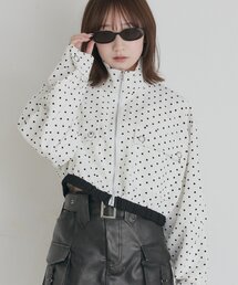 mline（エムライン）の「[mline]ドットリバーシブル ZIPブルゾン（ブルゾン）」