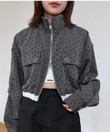 mline（エムライン）の「[mline]ドットリバーシブル ZIPブルゾン（ブルゾン）」