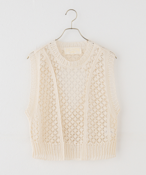 photocopieu ニットベスト PHOTOCOPIEU フォトコピュー CROCHET ニットベスト CHANTAL / 261CTL