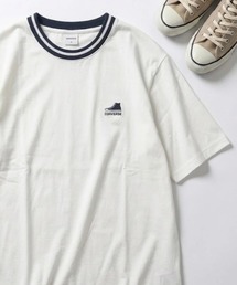 2026SS CONVERSE/コンバース ワンポイント刺繍 リンガー リブライン 配色切替 無地Tシャツ レディース メンズ