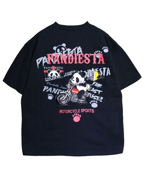PANDIESTA(パンディエスタ)の「ツーリングパンダTシャツ(M2)(Tシャツ/カットソー・メンズ・ブラック/ホワイト・XXL/XL/L/M)」の4枚目の写真
