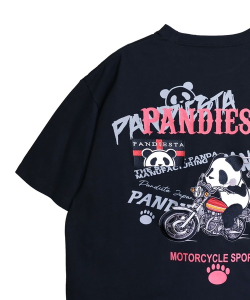 PANDIESTA(パンディエスタ)の「ツーリングパンダTシャツ(M2)(Tシャツ/カットソー・メンズ・ブラック/ホワイト・XXL/XL/L/M)」の5枚目の写真