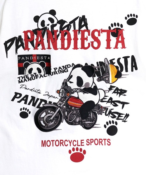 PANDIESTA(パンディエスタ)の「ツーリングパンダTシャツ(M2)(Tシャツ/カットソー・メンズ・ブラック/ホワイト・XXL/XL/L/M)」の12枚目の写真