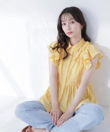 NATURAL BEAUTY BASIC | サイドリボンペプラムシャツ(シャツ/ブラウス)